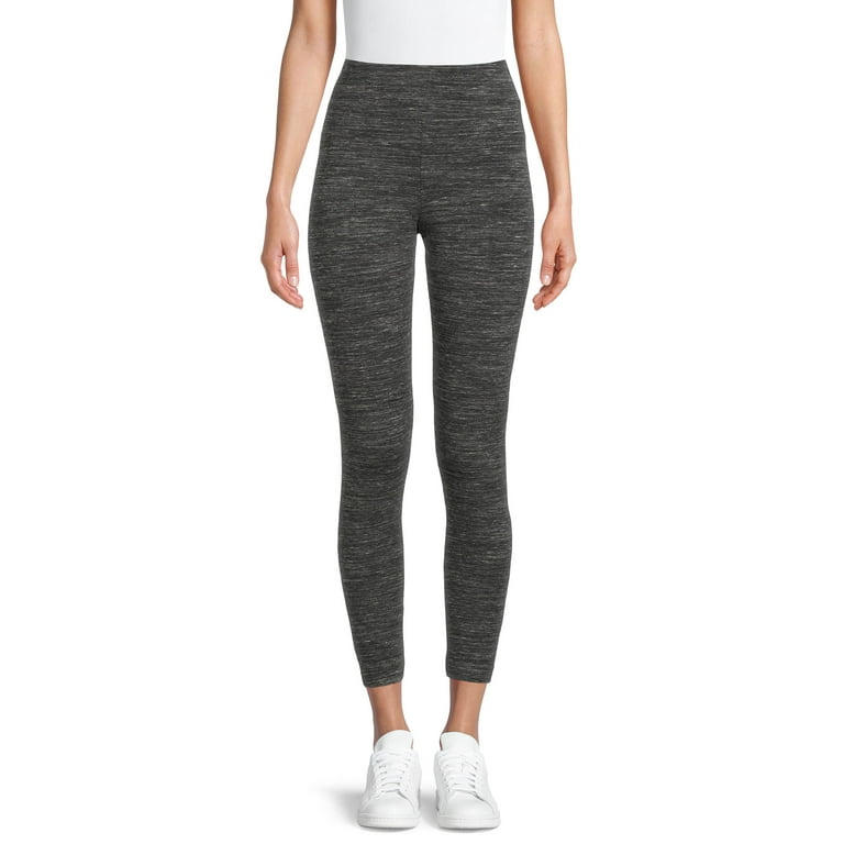 Time and Tru Women's High Rise Knit Leggings, 27 Inseam, 2-Pack, Sizes  XS-XXL 