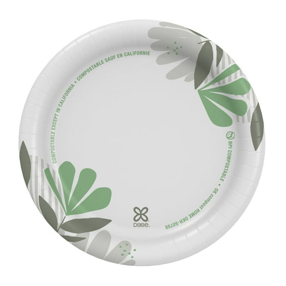 Dixie, DXEUX7WSCT, Pathways Everyday Paper Plates, 6.88" Diameter, 500 / Carton, White