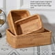 thumbnail image 5 of Hand-Woven Rattan Wicker Basket Fruit Tea Snack Bread Basket Cosmetic Rectangular Storage Box Househ, 5 of 5