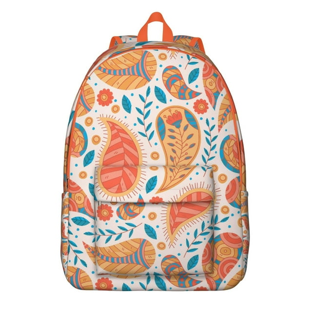 Artistic Boho Paisley Backpack Featuring Vintage Mandala and Exotic Floral Patterns