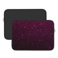 thumbnail image 2 of Pofeuu Dark Purple Glitter Print Laptop Carrying Case,13-15-Inch Laptop and Tablet, Sleek Design, Durable and Water-Repellent Fabric, Business Casual or School-13 inch, 2 of 8