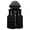 Black, variant on KVE Men's Warm Winter Hooded Vest Padded Puffer Vest Black, Large