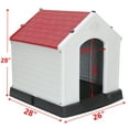 thumbnail image 7 of ZENY Plastic Indoor Outdoor Dog House Medium Pet Doghouse White, Red Roof, 7 of 7