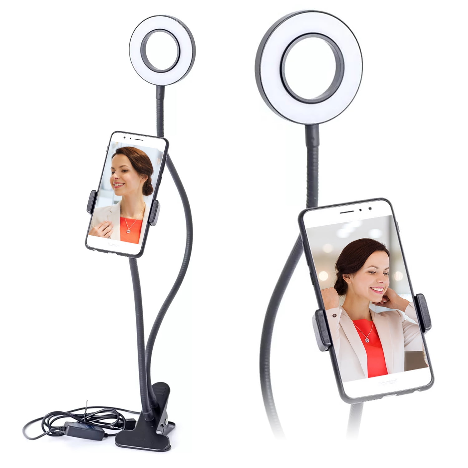 Shop LC 2 in 1 Selfie Fluorescent Ring Light with Phone Holder Stand