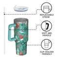 thumbnail image 4 of Green Christmas Baking Pattern Tumbler with Handle and Lid,40oz Double Wall Vacuum Insulated Tumbler,Cups Gift for Women and Men, 4 of 7