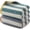 Gray+Pink,Green+Yellow, variant on REDKISS 2-Pack 100% Cotton Hand Towels, Double-Sided Striped Design, Absorbent Bathroom Towels, Green & Gray