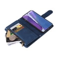 thumbnail image 4 of Case for Samsung Galaxy Note 20 5G Cover Zipper Pocket Wallet Case Magnetic Protective - Blue, 4 of 5