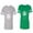 Men Heather / Women Green, variant on Halloween 69 Unisex Couple Matching Cotton Jersey style T-Shirt Contrasting stripes on sleeves (Men Heather / Women Black) (Men S / Women S)