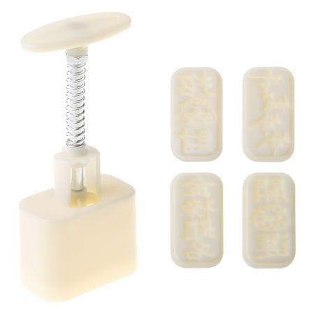 

QUSENLON Mooncake Mold Cookie Cutter with Stamps Hand Press Green Bean Pastry Mould DIY