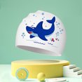 thumbnail image 2 of RTKFRFLM Kids Swim Cap Silicone Ear Protection Waterproof Swimming Cap Cute Cartoon Comfortable Pool Hat for Toddler Boys Girls, Age 5-12, 2 of 3