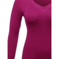 thumbnail image 3 of FashionOutfit Women's Lightweight Daily Casual Basic Long Sleeve V neck Tee, 3 of 3