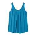 thumbnail image 6 of DDAPJ pyju Womens Plus Size Tank Tops Sleeveless Hide Belly Shirt Flowy Pleated Tunics Summer Casual Blouses Gray XXXXL, 6 of 6