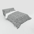 thumbnail image 3 of Ambesonne Floral Bedding Set 3 Pcs, Hand Drawn Lines Curves, Twin XL, Black White, 3 of 3