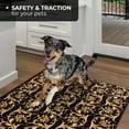 thumbnail image 6 of Skid-Resistant Carpet Indoor Area Rug Floor Mat – Laurel Lane – Espresso Brown & Golden Cream – 2 Feet X 3 Feet, 6 of 6