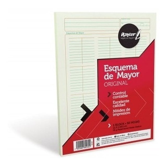 Block Esquema De Mayor T AleJaz Tamaño Carta C/50 Hojas