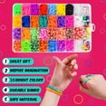 thumbnail image 4 of Kit para hacer pulseras con bandas de colores, kit para hacer pulseras con telar para niños, regalo de cumpleaños de Navidad para niños, 4 of 6