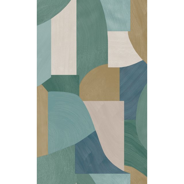Brush Stroke Overlapping Geometric Shapes Wallpaper R8270