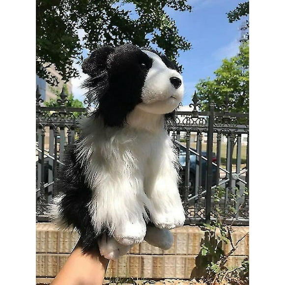 Border Collie High Fidelity Anime Cute Plushie Sheep Dog Plush Toys Lifelike Animals Simulation Stuffed Doll 33cm