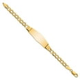 thumbnail image 6 of 14K Yellow Gold Curb Link 5.9mm Soft Diamond Shape ID Bracelet, 6 of 6