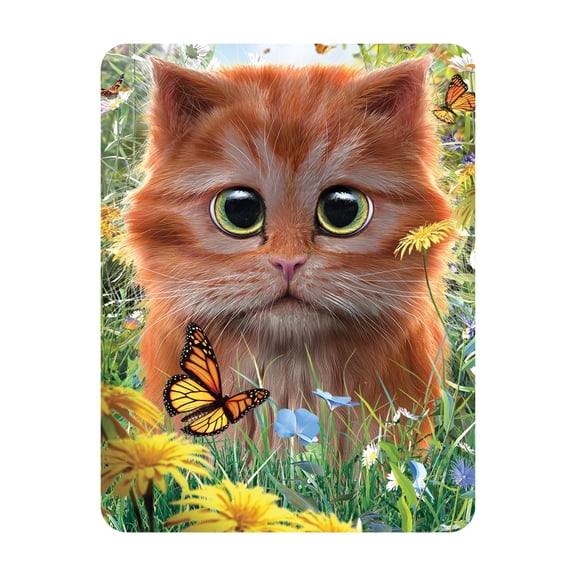 3D LiveLife Magnet - Ginger Kitten from Deluxebase. Lenticular Pet Animal Refrigerator Magnet. Decorative 3D Cat Flat Magnets. Cute Small Magnets for Fridge, Dishwasher and Whiteboard.