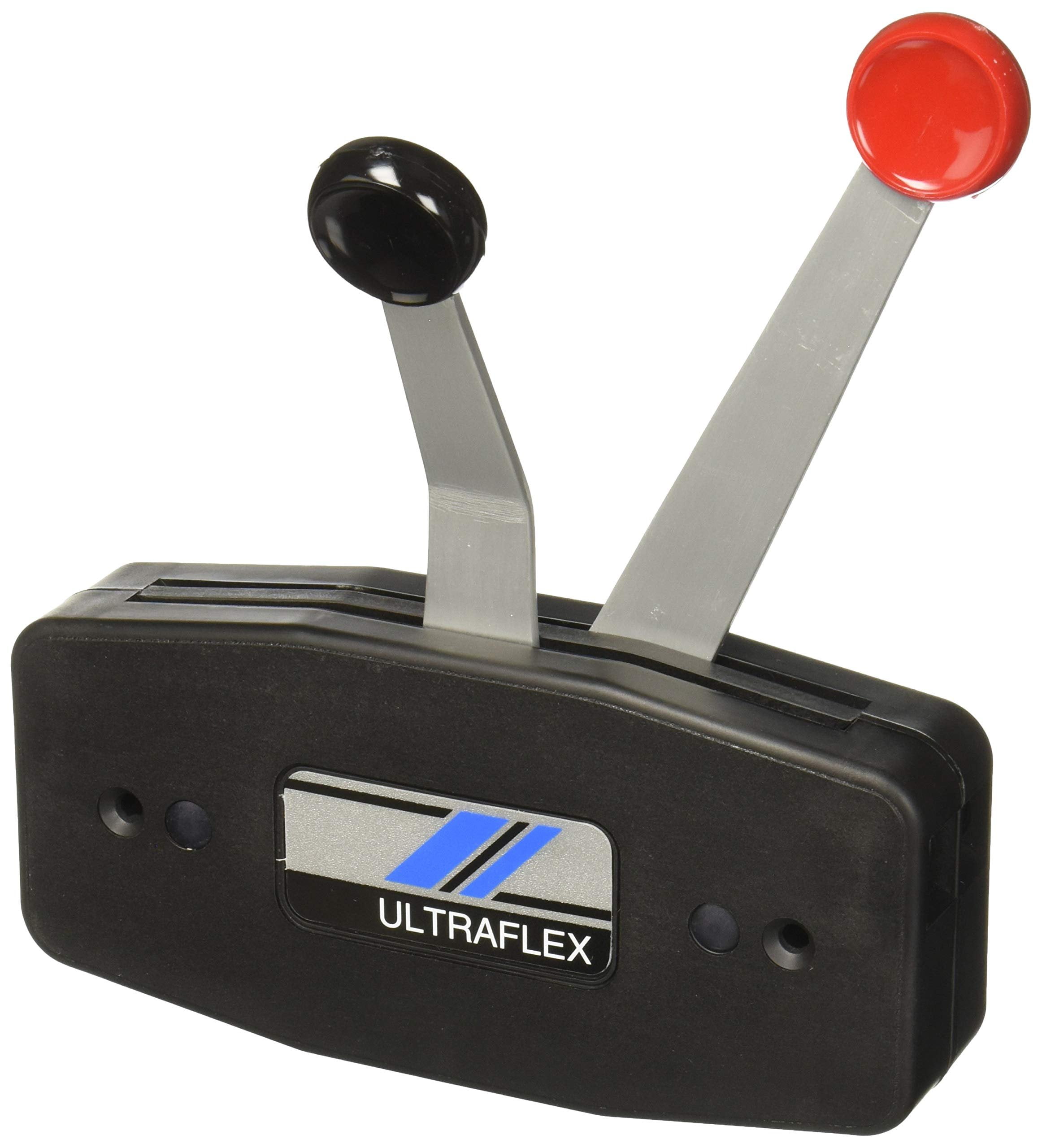 Seachoice Twin Lever Control For Boats - Chrome Brass Control With Red/Black Knobs, 8-5/16" Tall-287210