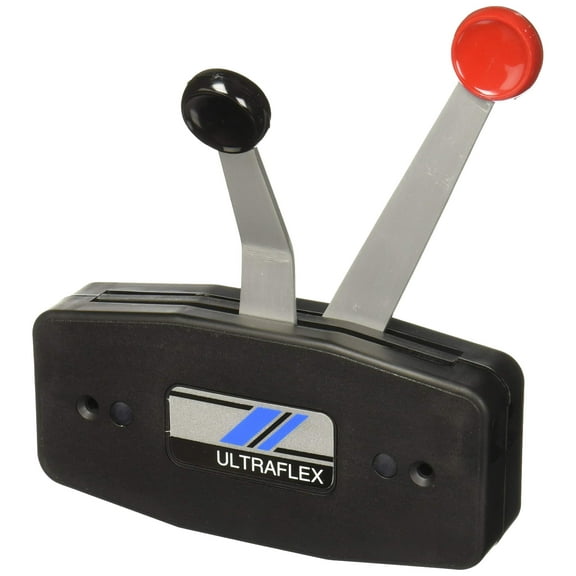 Uflex B49 Single Function Dual Lever Side Mount Control, Black