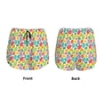 thumbnail image 3 of Fuzoiu colorful easter eggs Print Women's Athletic Shorts, Double-Layer Running Shorts with Pocket,Women's Workout Shorts for Yoga, Gym, and Workouts-X-Large, 3 of 7