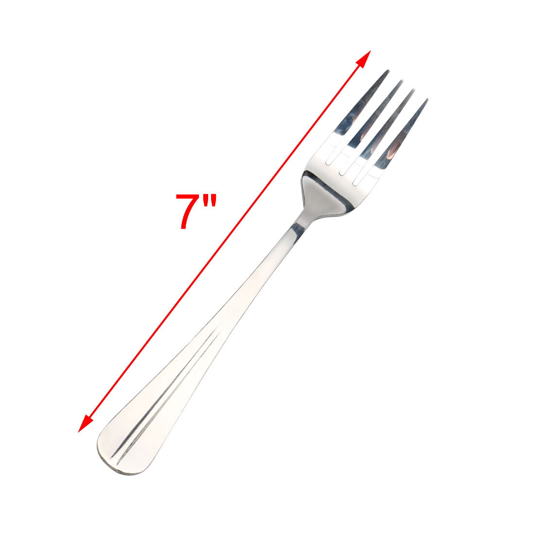 Unique Bargains Restaurant Dinner Fork Metal Serving Tableware 7" Long 8-Piece Silver
