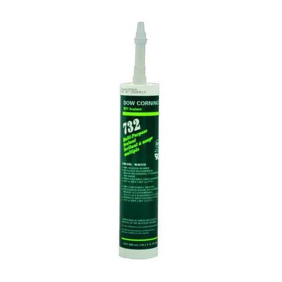 Silicone Sealant, 10 oz, Cartridge, White, Silicone Base, 732 99179246
