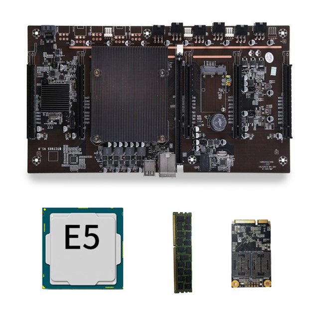 Monstrate Placa base X79-H61 USB 2,0 SATA 3,0 32GB placa de minería de RAM máxima a red PC de escritorio piezas de actualización equipo minero Juegos de teclado y mouse para computadora