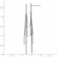 thumbnail image 4 of Stainless Steel Polished Bar Post Dangle Earrings (68 X 1.5) Made In China sre1430, 4 of 7