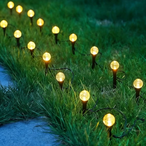 Solar String Lights for Outside,Outdoor String Light 20 LED 16.4ft 8 Lighting Modes Waterproof for Garden, Courtyard,Balcony, Terrace.(Warm White)