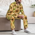 thumbnail image 7 of Lsque Sunflowers Pattern Long Sleeve Pajama Set for Men - Soft 2-Piece Sleepwear and Loungewear Set with Pockets, Comfy Nightwear-X-Large, 7 of 7