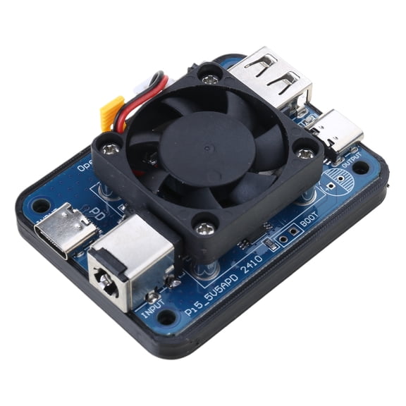 High Power 5V5A PD Supply Module for RPi 5 Power Module Wide Voltage Two Input Two Output Multiple Ports