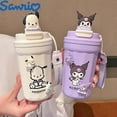 thumbnail image 2 of 480ml Kawaii Sanrio Anime Keep Warm Cup Cinnamoroll Kuromi Cartoon Steel Leakproof Water Bottle Lovely Birthday Student Gift, 2 of 9