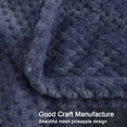 thumbnail image 5 of PiccoCasa Flannel Fleece Blanket for Sofa or Bed, Navy Blue 60"x78", 5 of 6