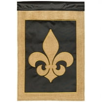 Magnolia Gardens M011692 13 x 18 in. Fleur De Lis Burlap Applique Garden Flag