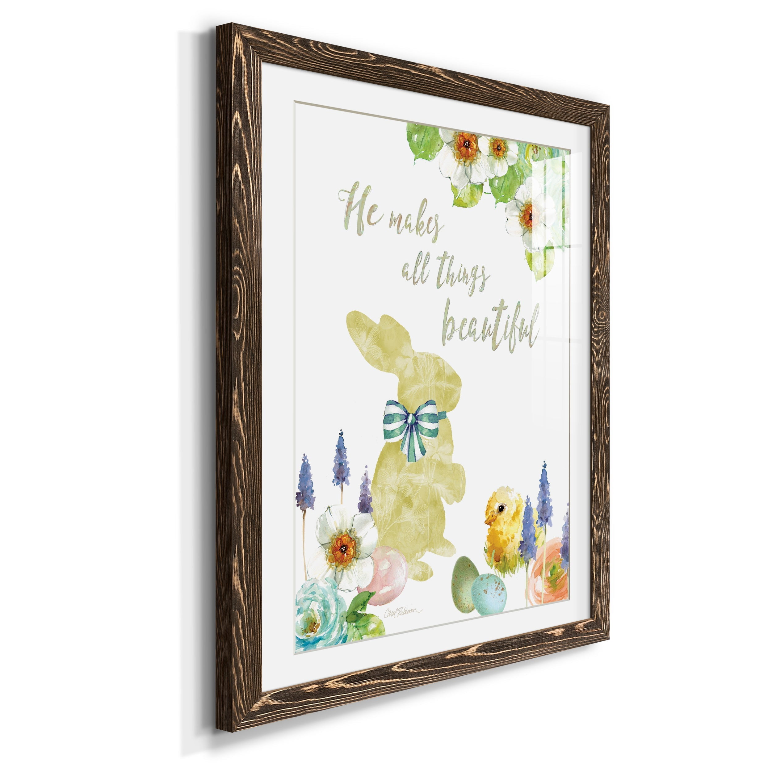 All Things Bunny - Premium Framed Print - Distressed Barnwood Frame - Ready to Hang