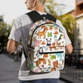 thumbnail image 5 of Yield Animal Cartoon Style Print Backpack for Women Men, Lightweight Casual Travel Daypack, Classic Basic College Backpack, Middle School Bag, 5 of 5