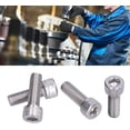 thumbnail image 4 of ZOUSSIQI 4Pcs M10 Hex Bolt Socket Head Hex Socket Bolt \u200b Stainless Steel 1.25mm Fine Pitch Machine Fastener Hardware(M10*30), Bit Head Set CA919-47114, 4 of 9