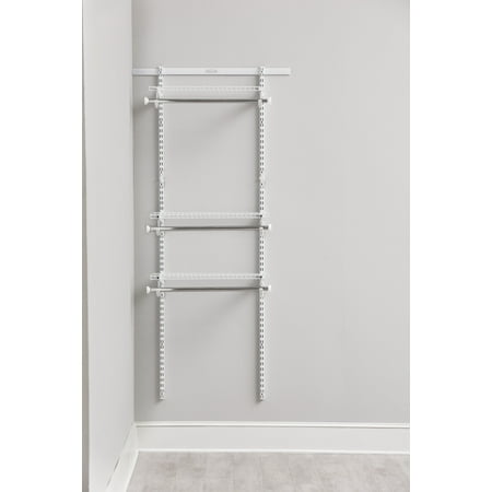 

Rubbermaid 2-4ft Steel Expandable Closet Kit Organization Storage Solution White