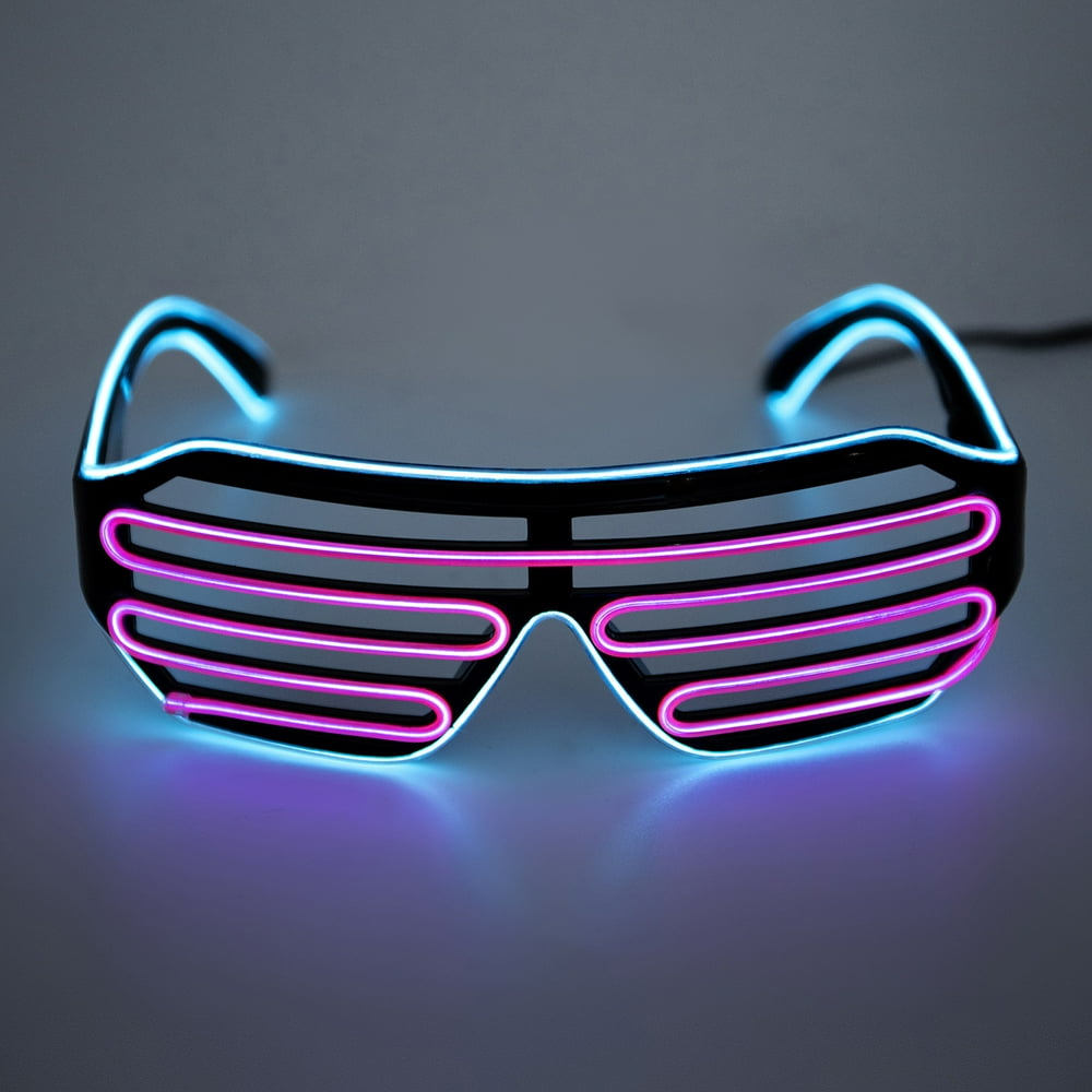 Nk Home Light Up Party Glasses El Wire Fashion Neon Shutter 