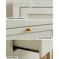 thumbnail image 3 of EYYTHUNG 3 Drawer Nightstand with Charging Station, Farmhouse Large Bedside End Table with Storage Drawers, Modern Wood Night Stand, Antique White, 3 of 6