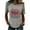 Gray, variant on Youpwaven America 250 Years of Freedom Shirt, Women's 250th Anniversary USA Merchandise, 1776-2026 Patriotic Flag Graphic Tee, Commemorative Color Block Top