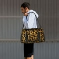 thumbnail image 7 of Honeii Golden Leopard Glitter Print Gym Bag,Carry on Weekender Overnight Bag, Travel Duffel Bags, Personal Item Travel Bag,Tote Bag,Workout Dance Bag, 7 of 7