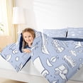 thumbnail image 4 of Feelyou Blue Cartoon Truck Bedding Comforter Set, Kawaii Airplane Car Twin Comforter Sets, Teens Kids Boys Girls Reversible Bedding Set, Ultra Soft Bedroom Decor, 2-Piece, 4 of 8
