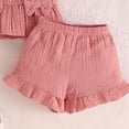 thumbnail image 5 of TOWED22 Toddler Girls Summer Sets 2 Piece Lovely Tank Tops Sleeveless Shorts Clothing Outfits Adorable(Pink,12-18 M), 5 of 5