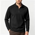 thumbnail image 2 of Vetsdori Sweatshirt Shirts for Men Long Sleeve Winter Pullover Work Zipper Travel Stand up Collar Mens Tshirts Casual, 2 of 6