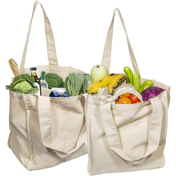 Las mejores bolsas de lona para la compra con fundas para botellas - Bolsas de tela para la compra resistentes y de primera calidad - Bolsas reutilizables para la compra - Bolsas