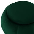 thumbnail image 3 of Nicole Miller Amy Velvet Ottoman Upholstered Channel Tufted Gold Matte Base, Hunter Green/Gold, 3 of 8